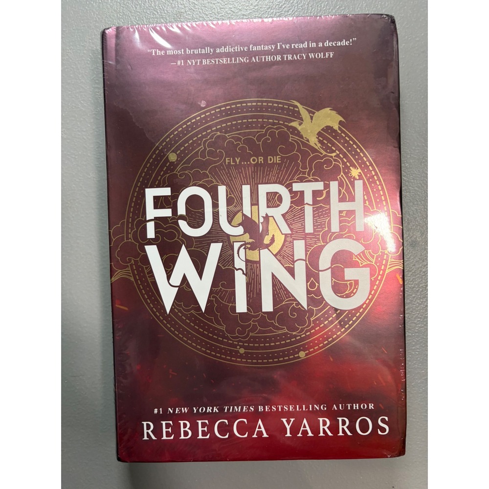 Fourth Wing Rebecca Yarros 1st Edition 1st Print Black Sprayed Edges Brand seald